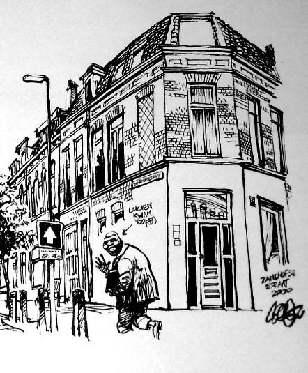 de Zandhofsestraat van Jos Collignon (fragment)